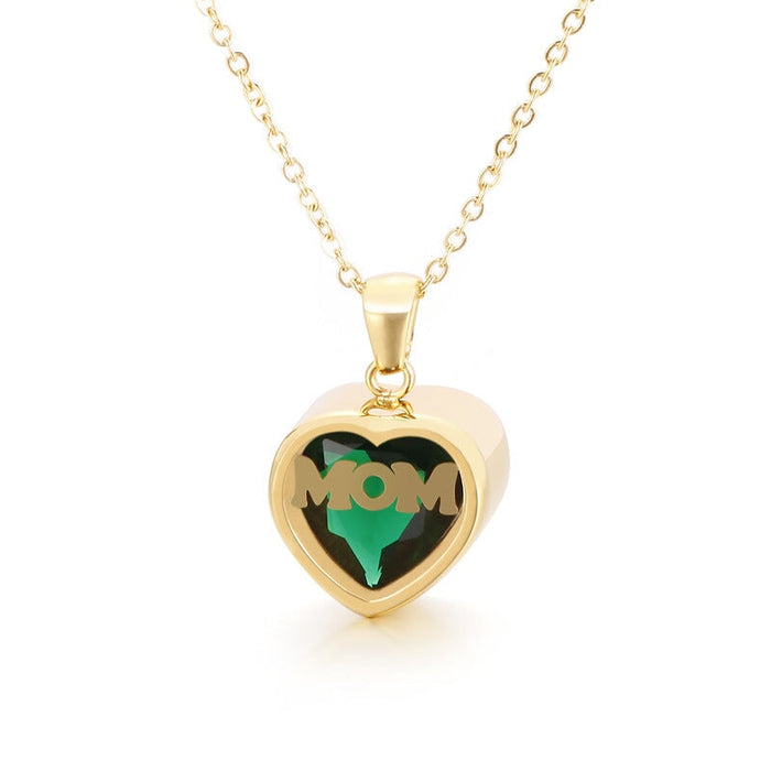 Wholesale Stainless Steel Mother's Day MOM Heart Necklace JDC-NE-Kalun003 Necklaces 卡轮 Wholesale Jewelry JoyasDeChina Joyas De China
