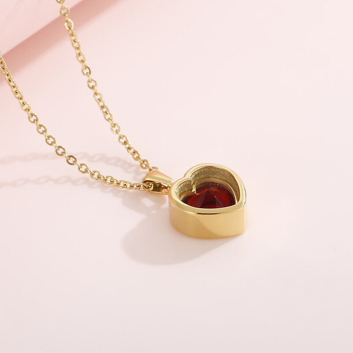 Wholesale Stainless Steel Mother's Day MOM Heart Necklace JDC-NE-Kalun003 Necklaces 卡轮 Wholesale Jewelry JoyasDeChina Joyas De China