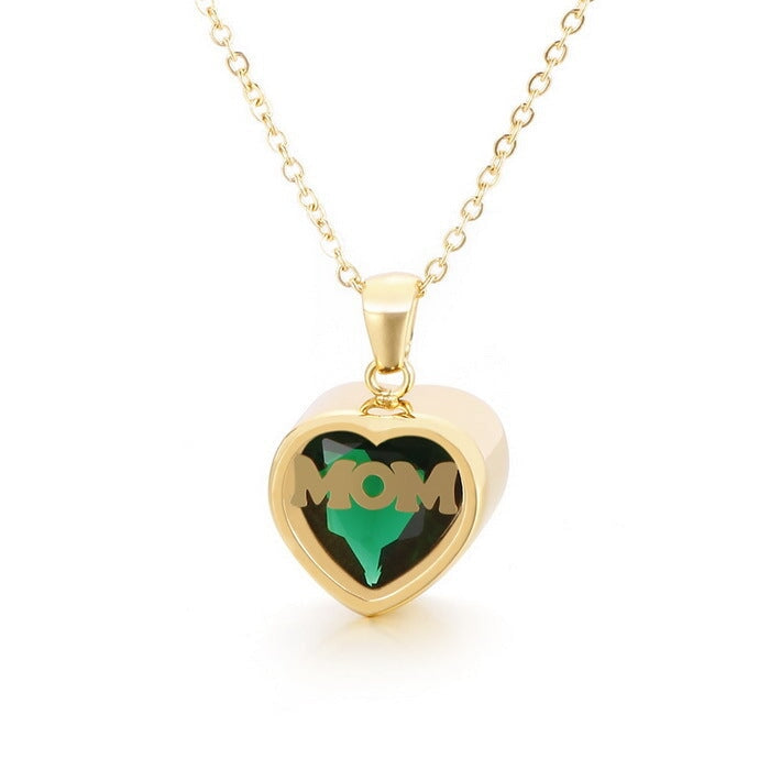 Wholesale Stainless Steel Mother's Day MOM Heart Necklace JDC-NE-Kalun003 Necklaces 卡轮 5yue=KN196893-K Wholesale Jewelry JoyasDeChina Joyas De China