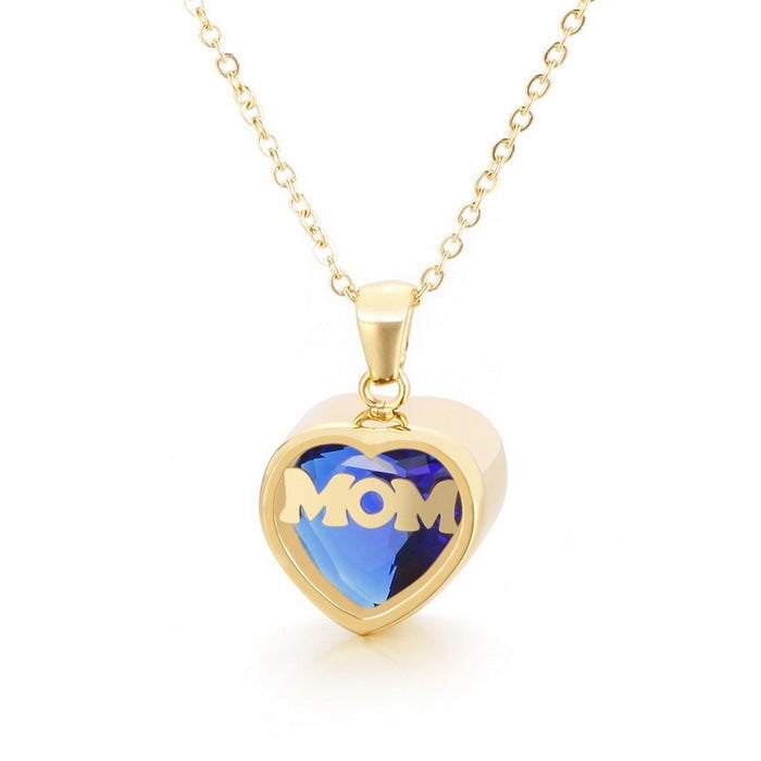 Wholesale Stainless Steel Mother's Day MOM Heart Necklace JDC-NE-Kalun003 Necklaces 卡轮 Wholesale Jewelry JoyasDeChina Joyas De China
