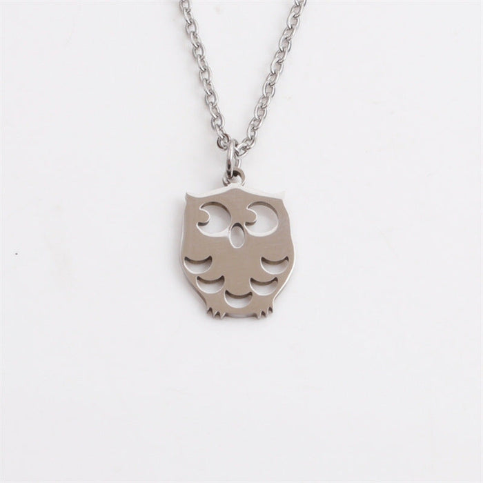 Wholesale Stainless Steel Owl Necklace JDC-NE-ChanX005 Necklaces 昌鑫 Wholesale Jewelry JoyasDeChina Joyas De China
