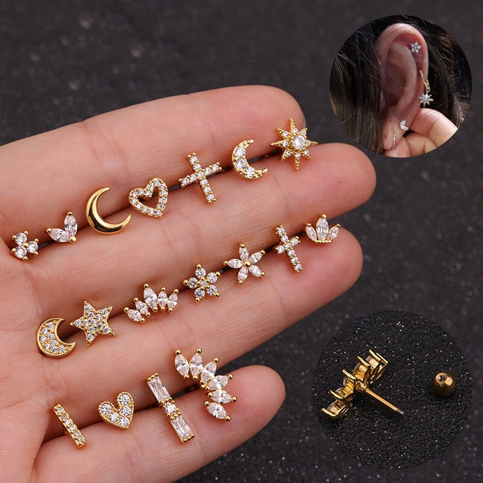 Wholesale stainless steel rod Earrings JDC-ES-Henst002 Earrings 亨森 Wholesale Jewelry JoyasDeChina Joyas De China