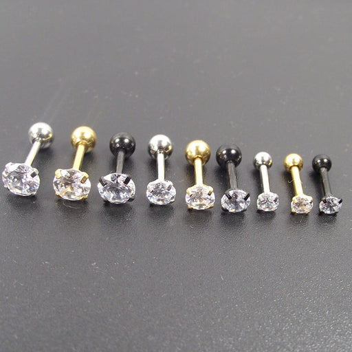 Wholesale Stainless Steel Round Ear studs JDC-ES-SaiY003 Piercings 塞尧 1.2x6x3mm Wholesale Jewelry JoyasDeChina Joyas De China