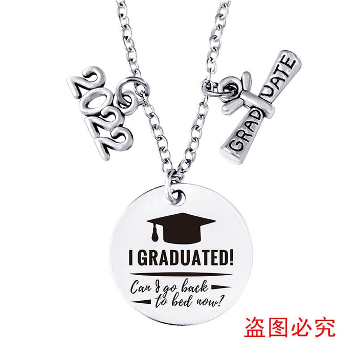 Wholesale Stainless Steel Round Graduation Season Necklace JDC-NE-GangGu002 Necklaces 钢古 2022BYY006 Wholesale Jewelry JoyasDeChina Joyas De China