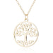 Wholesale stainless steel round skeleton tree of life necklace JDC-NE-SS007 Necklaces 双硕 Wholesale Jewelry JoyasDeChina Joyas De China