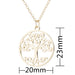 Wholesale stainless steel round skeleton tree of life necklace JDC-NE-SS007 Necklaces 双硕 Golden Wholesale Jewelry JoyasDeChina Joyas De China