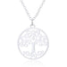 Wholesale stainless steel round skeleton tree of life necklace JDC-NE-SS007 Necklaces 双硕 Silver Wholesale Jewelry JoyasDeChina Joyas De China