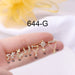 Wholesale stainless steel screw screw screw ball piercing stud earrings MOQ≥2 JDC-ES-Henst008 Piercings 亨森 Gold 1# Wholesale Jewelry JoyasDeChina Joyas De China