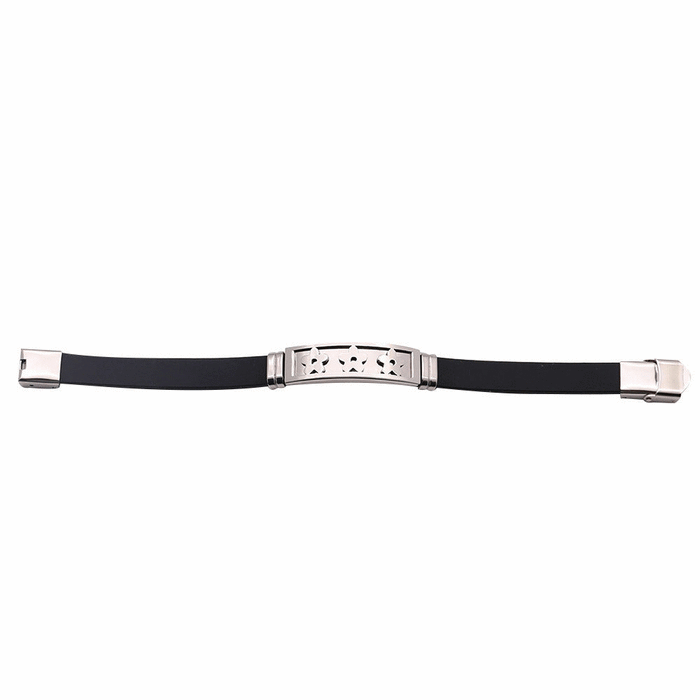 Wholesale stainless steel silicone bracelet JDC-BT-HongX004 Bracelet 宏祥 Wholesale Jewelry JoyasDeChina Joyas De China