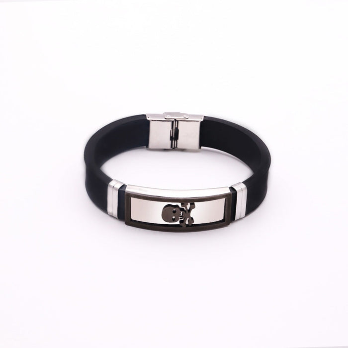 Wholesale stainless steel silicone bracelet JDC-BT-HongX007 Bracelet 宏祥 Wholesale Jewelry JoyasDeChina Joyas De China
