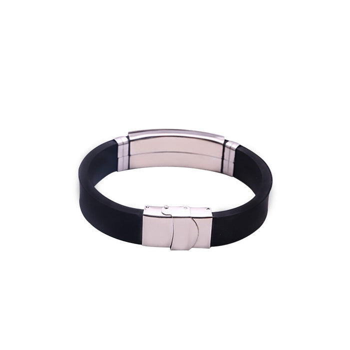 Wholesale stainless steel silicone bracelet JDC-BT-HongX007 Bracelet 宏祥 Wholesale Jewelry JoyasDeChina Joyas De China