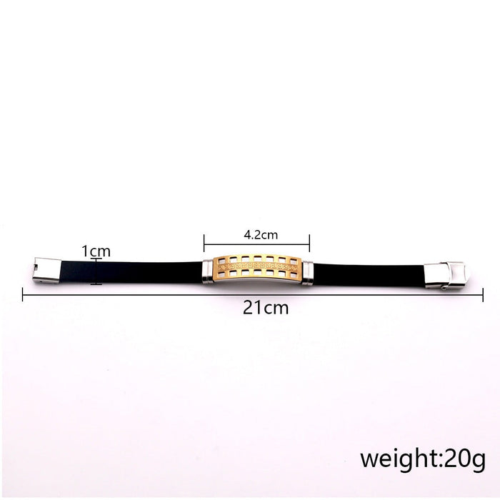Wholesale stainless steel silicone bracelet JDC-BT-HongX008 Bracelet 宏祥 Wholesale Jewelry JoyasDeChina Joyas De China