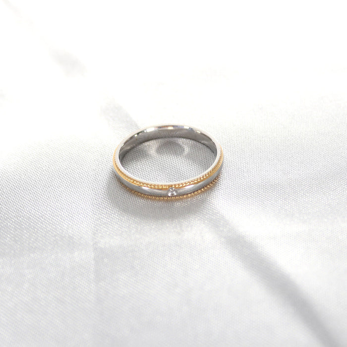 Wholesale Stainless Steel Simple Rings JDC-RS-MRD044 Rings 美日德 yellow 5 Wholesale Jewelry JoyasDeChina Joyas De China