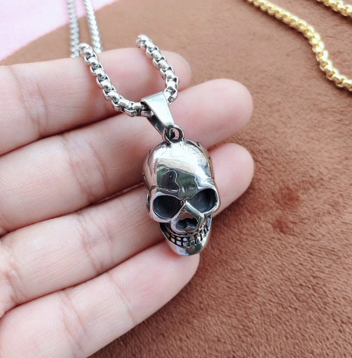 Wholesale Stainless Steel Skull Necklace JDC-NE-Saip001 Necklaces 赛蒲 silver Wholesale Jewelry JoyasDeChina Joyas De China