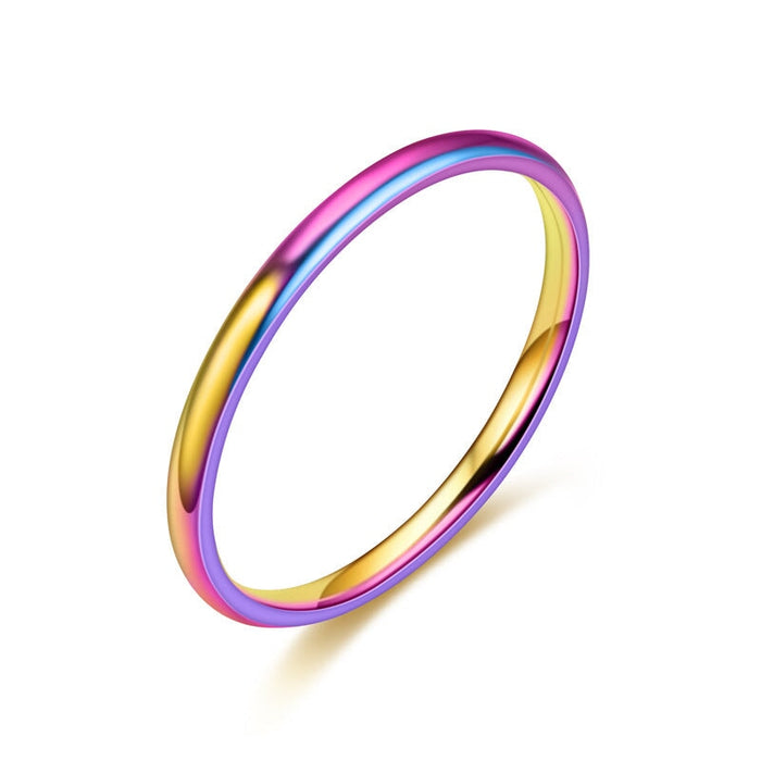 Wholesale stainless steel smooth couple rings JDC-RS-Dingc010 Rings 顶潮 color 5 Wholesale Jewelry JoyasDeChina Joyas De China