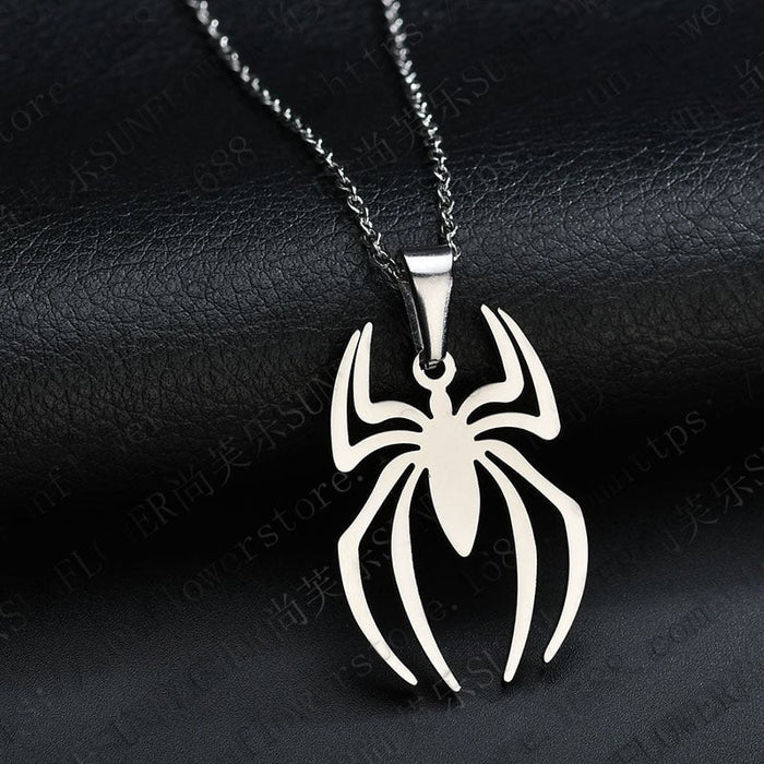 Wholesale Stainless Steel Spider Necklace JDC-NE-RXSFL014 Necklaces 尚芙乐 steel color Wholesale Jewelry JoyasDeChina Joyas De China