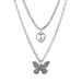 Bulk Jewelry Wholesale stainless steel stacked butterfly necklace design sense collarbone chain JDC-NE-L002 Wholesale factory from China YIWU China