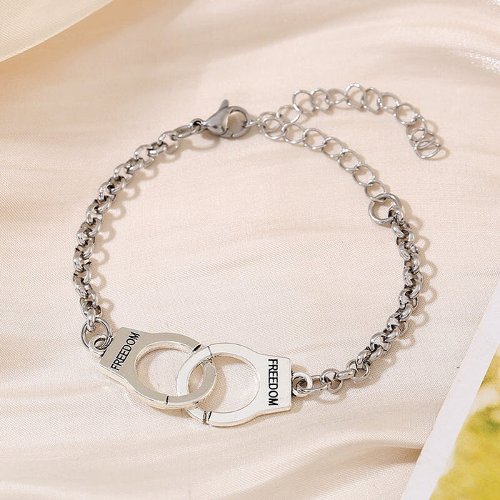 Wholesale Stainless Steel Titanium Steel Alloy Handcuff Bracelet JDC-BT-ZiR006 Bracelet 孜瑞 zhenzhu Wholesale Jewelry JoyasDeChina Joyas De China