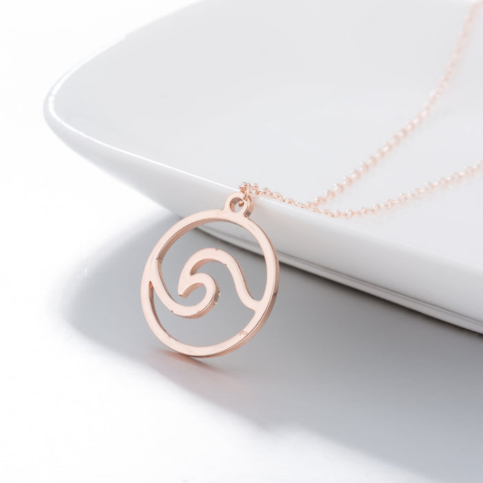 Wholesale Stainless Steel Wave Necklace JDC-NE-SS005 Necklaces 双硕 Wholesale Jewelry JoyasDeChina Joyas De China