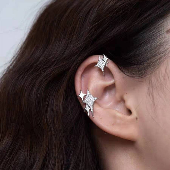 Wholesale Star Ear Clip Ear Clip JDC-ES-ChiH004 Earrings 池豪 Wholesale Jewelry JoyasDeChina Joyas De China