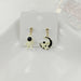 Wholesale star moon astronaut asymmetric S925 silver needle Earrings JDC-ES-HZQ009 Earrings 青之荷 Wholesale Jewelry JoyasDeChina Joyas De China