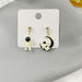 Wholesale star moon astronaut asymmetric S925 silver needle Earrings JDC-ES-HZQ009 Earrings 青之荷 Wholesale Jewelry JoyasDeChina Joyas De China