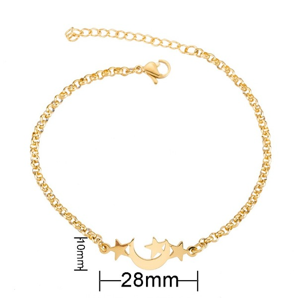 Bulk Jewelry Wholesale Star Moon bracelet stainless steel  JDC-ST-L037 Wholesale factory from China YIWU China