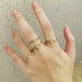 Wholesale Star Moon Diamond Heart Pearl Leaf 10 Piece Set Alloy Ring JDC-RS-F083 Rings 韩之尚 51853 Wholesale Jewelry JoyasDeChina Joyas De China