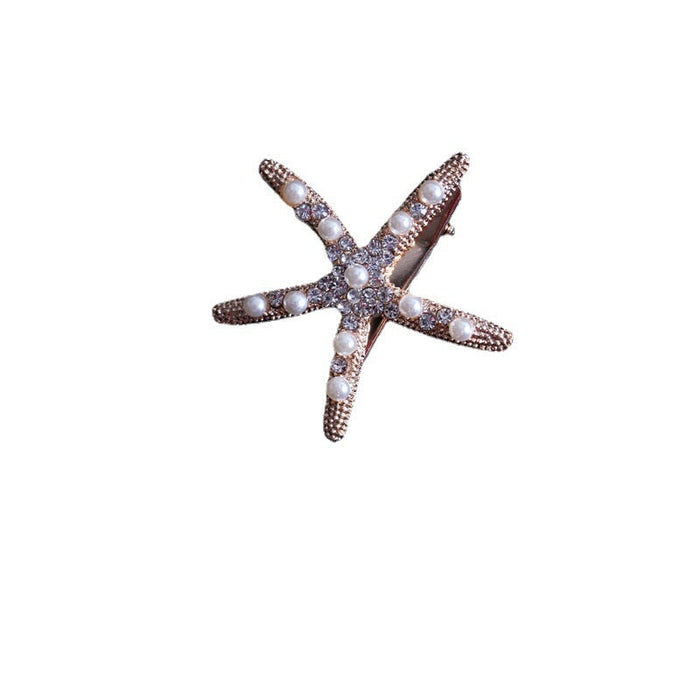 Wholesale starfish diamond hairpins JDC-HC-JE003 Hair Clips 璟恩 Wholesale Jewelry JoyasDeChina Joyas De China