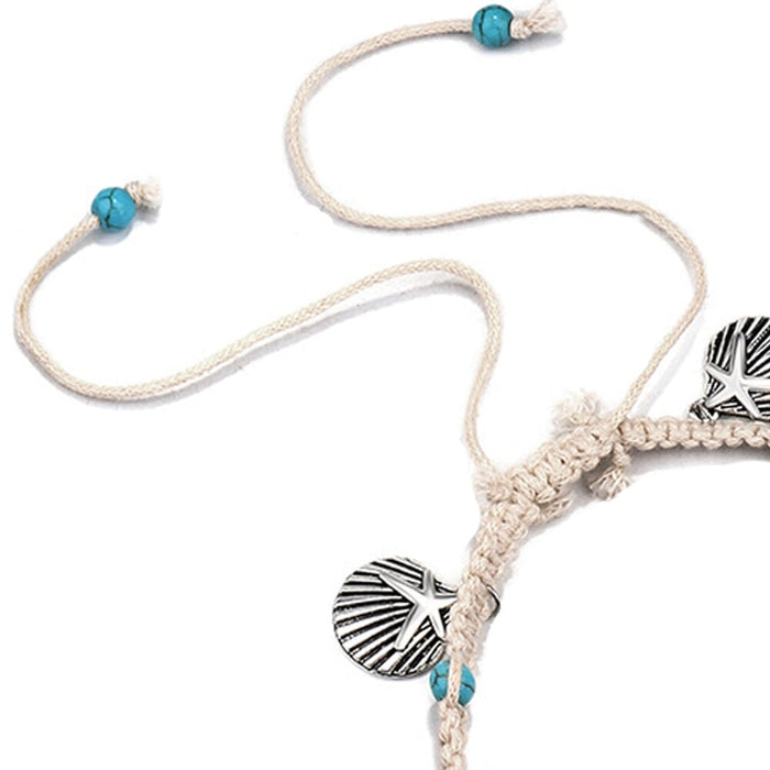 Wholesale Starfish Shell Alloy Beach Anklet JDC-AS-YeB010 anklets 烨贝 Wholesale Jewelry JoyasDeChina Joyas De China