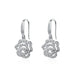 Wholesale Sterling Silver Jewelry Copper Flower Zircon Earrings JDC-ES-BLX045 Earrings 宝来兴 A Wholesale Jewelry JoyasDeChina Joyas De China