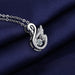 Wholesale Sterling Silver Jewelry Copper Swan Necklaces JDC-NE-BLX030 Necklaces 宝来兴 Wholesale Jewelry JoyasDeChina Joyas De China