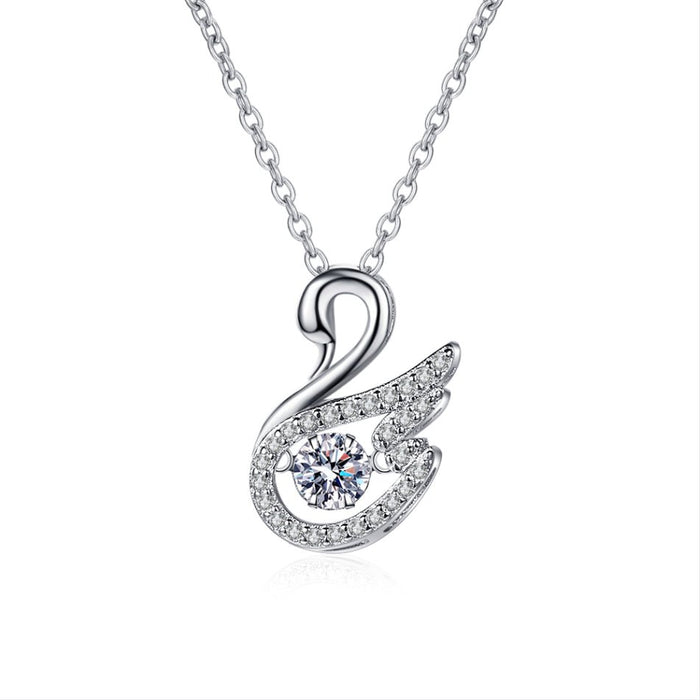 Wholesale Sterling Silver Jewelry Copper Swan Necklaces JDC-NE-BLX030 Necklaces 宝来兴 necklace Wholesale Jewelry JoyasDeChina Joyas De China