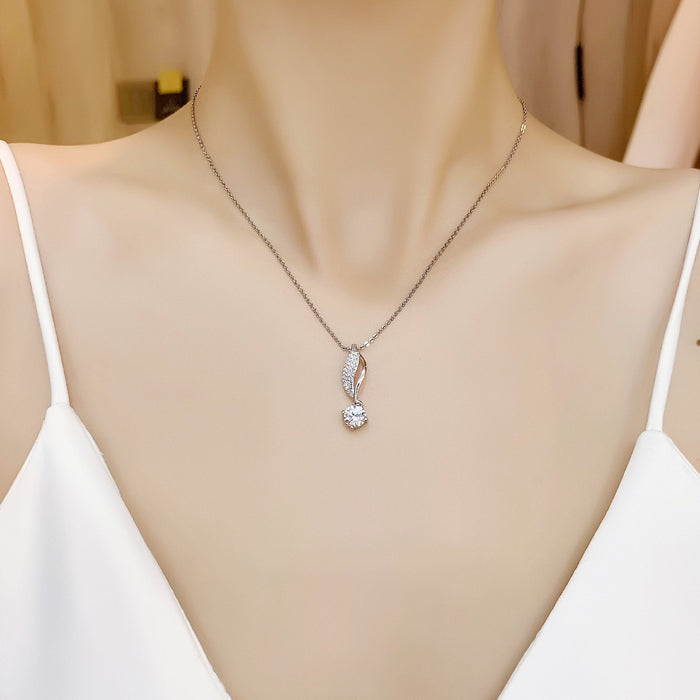 Wholesale Sterling Silver Jewelry Copper Zircon Necklace JDC-NE-BLX051 Necklaces 宝来兴 Wholesale Jewelry JoyasDeChina Joyas De China