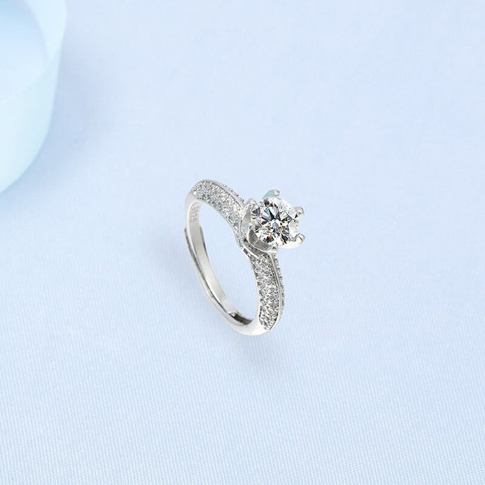 Wholesale Sterling Silver Jewelry Plated White Copper Zircon Rings JDC-RS-BLX071 Rings 宝来兴 Wholesale Jewelry JoyasDeChina Joyas De China