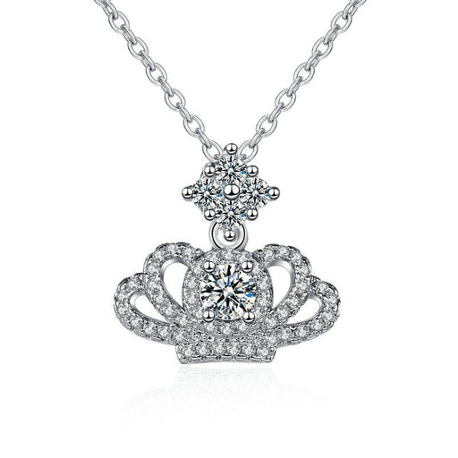 Wholesale Sterling Silver Jewelry Plating Copper Rhinestone Zircon Crown Necklace JDC-NE-BLX048 Necklaces 宝来兴 necklace Wholesale Jewelry JoyasDeChina Joyas De China