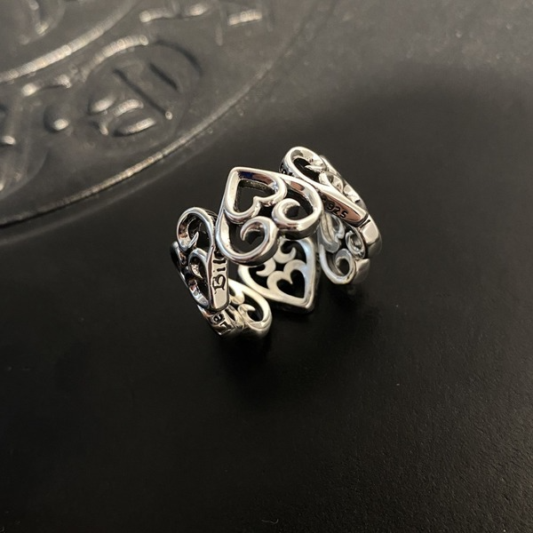 Wholesale Sterling Silver Jewelry S925 Open Heart Rings JDC-RS-JianM008 Rings 简漫 Wholesale Jewelry JoyasDeChina Joyas De China