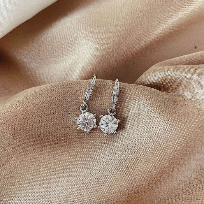 Wholesale Sterling Silver Jewelry S925 Silver Copper Zircon Earrings JDC-ES-BLX066 Earrings 宝来兴 Wholesale Jewelry JoyasDeChina Joyas De China