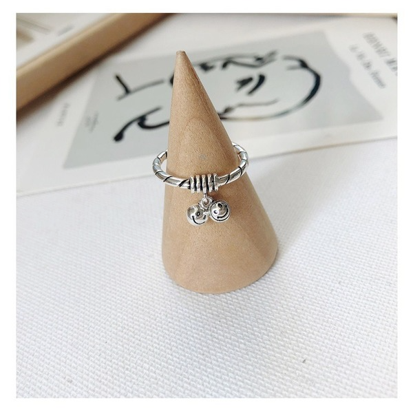 Wholesale Sterling Silver Jewelry S925 Smiley Rings JDC-RS-JianM004 Rings 简漫 Wholesale Jewelry JoyasDeChina Joyas De China