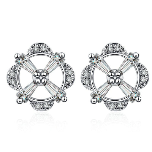 Wholesale Sterling Silver Jewelry S925 Zircon Copper Earrings JDC-ES-BLX053 Earrings 宝来兴 Wholesale Jewelry JoyasDeChina Joyas De China