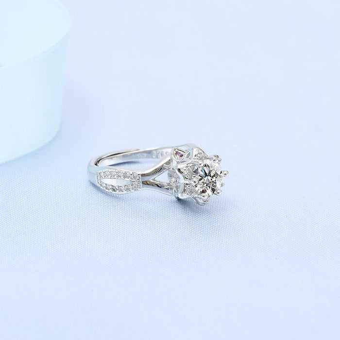 Wholesale Sterling Silver Jewelry White Copper Zircon Rings JDC-RS-BLX025 Rings 宝来兴 Wholesale Jewelry JoyasDeChina Joyas De China