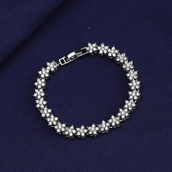 Wholesale sterling silver Zircon Bracelet JDC-BT-BLX004 Bracelet 宝来兴 Wholesale Jewelry JoyasDeChina Joyas De China