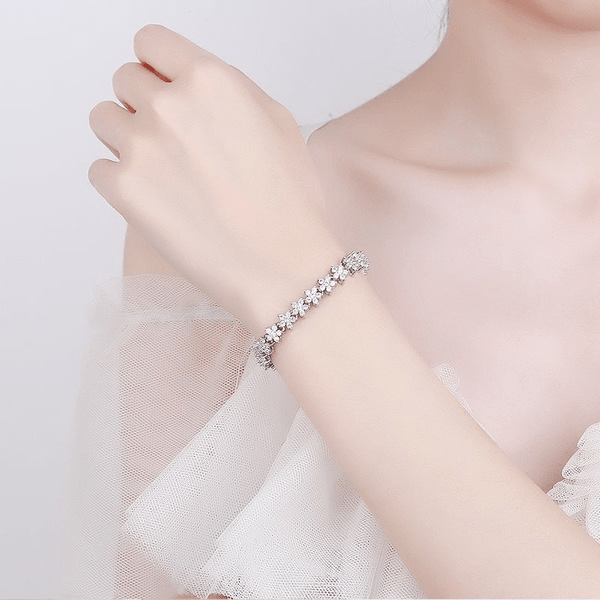 Wholesale sterling silver Zircon Bracelet JDC-BT-BLX004 Bracelet 宝来兴 Wholesale Jewelry JoyasDeChina Joyas De China