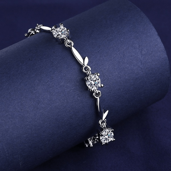 Wholesale sterling silver Zircon Bracelet JDC-BT-BLX005 Bracelet 宝来兴 Wholesale Jewelry JoyasDeChina Joyas De China