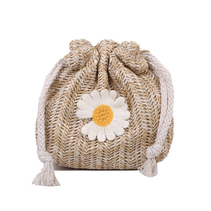 Wholesale straw knitted small flower weaving cross-body bag JDC-SD-MJ001 Shoulder bag 麦嘉 Wholesale Jewelry JoyasDeChina Joyas De China