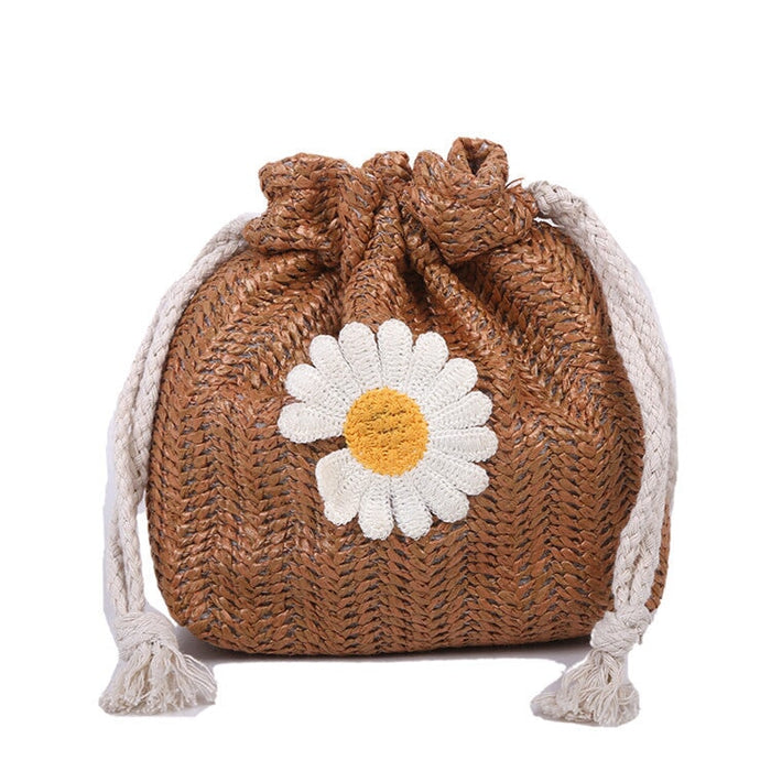 Wholesale straw knitted small flower weaving cross-body bag JDC-SD-MJ001 Shoulder bag 麦嘉 Wholesale Jewelry JoyasDeChina Joyas De China