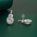 Wholesale studded with zirconium oval tasseled silver earrings JDC-ES-BZ005 Earrings 标志 Wholesale Jewelry JoyasDeChina Joyas De China