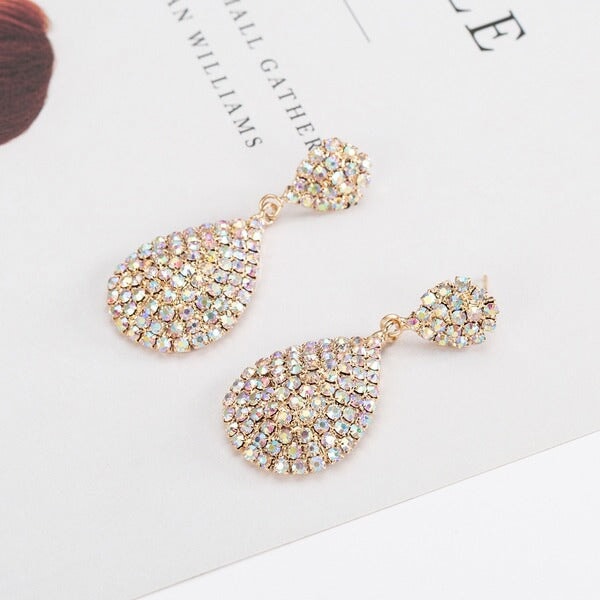 Wholesale studded zirconium silver plated earrings JDC-ES-ZHONGW013 Earrings 众薇 Wholesale Jewelry JoyasDeChina Joyas De China