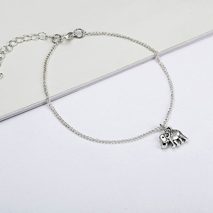 Wholesale Sun Elephant Electroplated Alloy Beach Anklet JDC-AS-YeB008 anklets 烨贝 Wholesale Jewelry JoyasDeChina Joyas De China