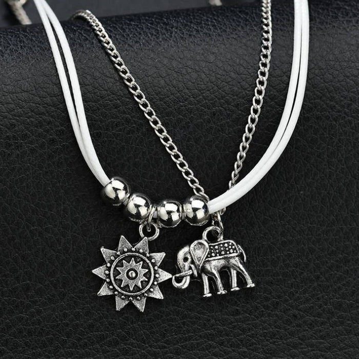 Wholesale Sun Elephant Electroplated Alloy Beach Anklet JDC-AS-YeB008 anklets 烨贝 Wholesale Jewelry JoyasDeChina Joyas De China